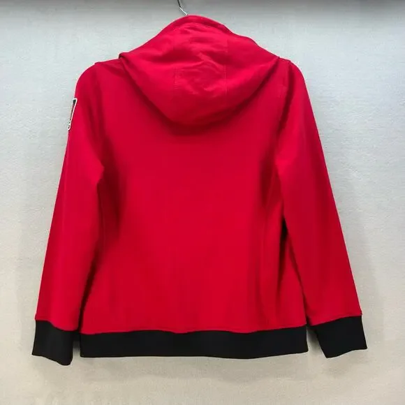 Ralph Lauren Active LRL Jacket Women's L Red Black Full Zip Hooded Preppy Luxury - Picture 9 of 12